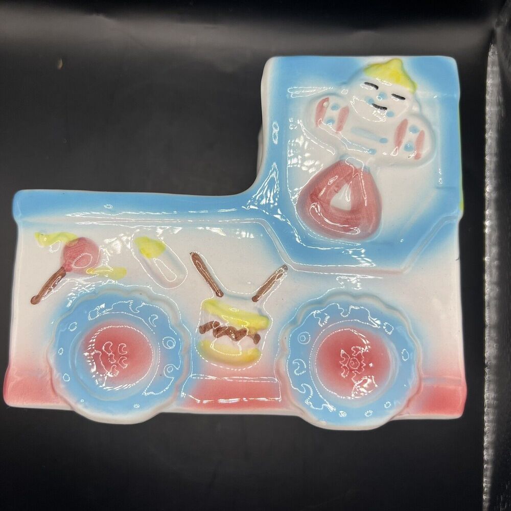 Vintage My Neil Train Planter Vase Nursery Music Box Thomas Train Like Flaws